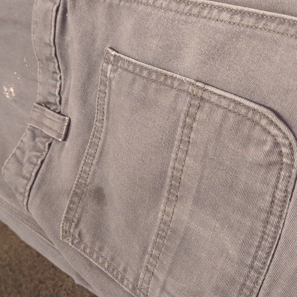 Carhartt Rugged Flex Canvas Work Pant With Caulking And Grease Marks - Picture 12 of 12